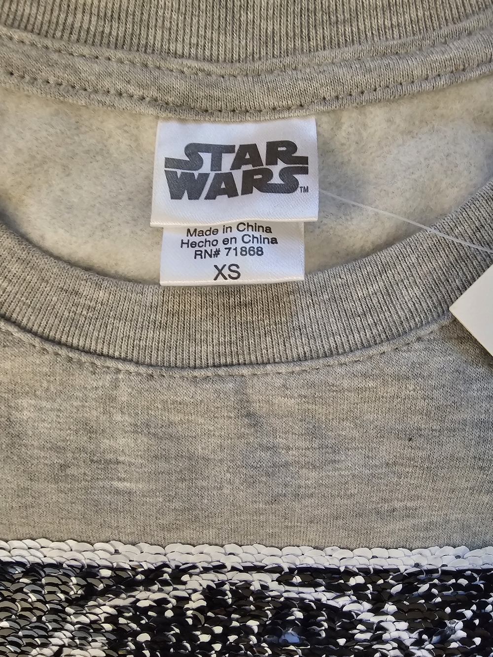 Grey Kid’s Sequin Graphic Crewneck Sweater - Picture 5 of 5